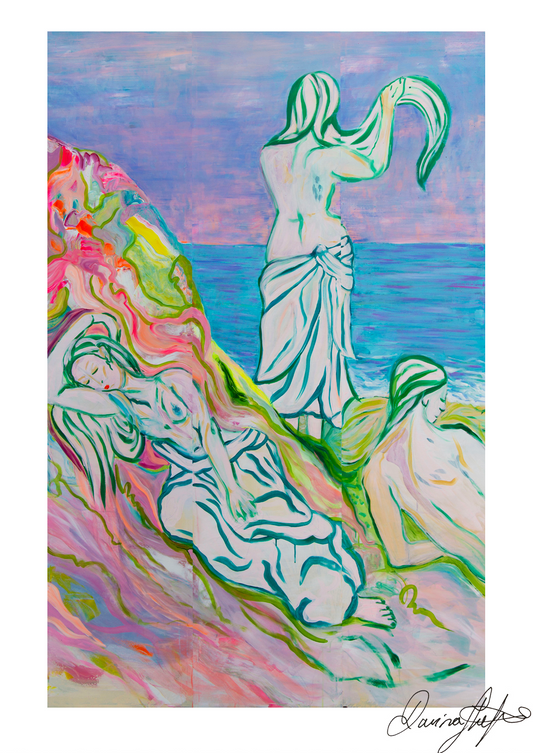 Signed Open Edition Print - Women at the Beach
