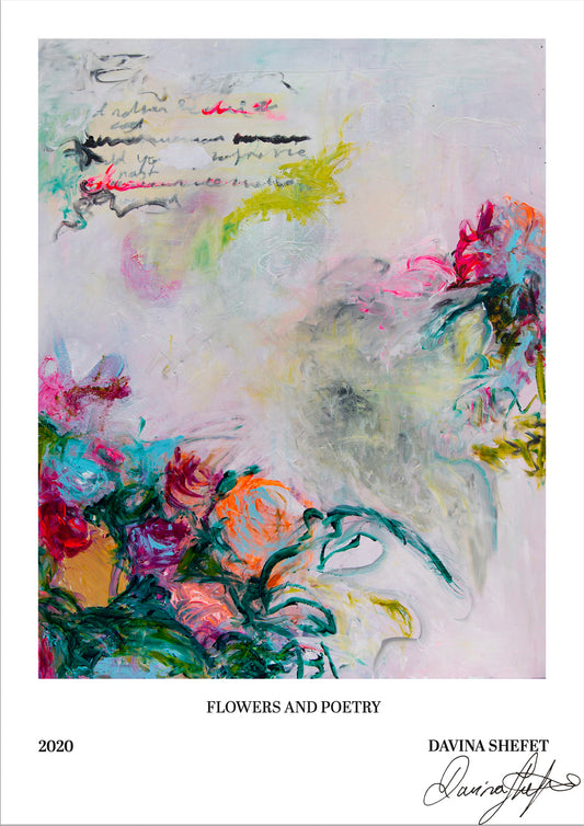Signed Open Edition Print - Flowers and Poetry II