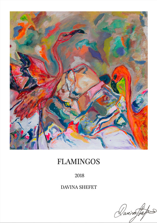 Signed Open Edition Print - Flamingo Couple