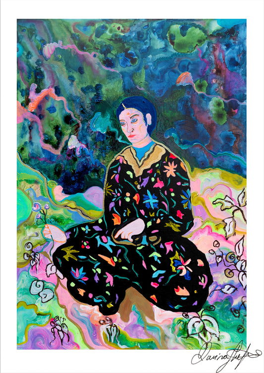 Signed Open Edition Print - Man in Persian Garden