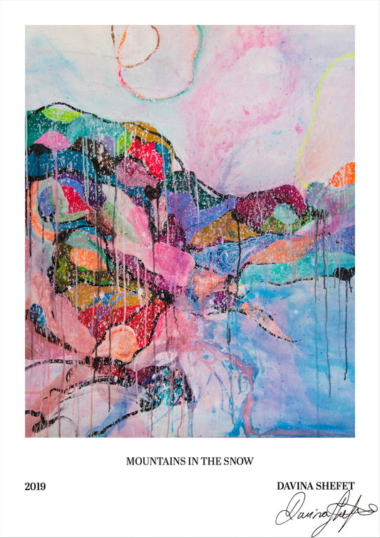 Signed Open Edition Print - Mountains in the Snow