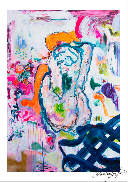 Signed Open Edition Print - Woman with Orange Boots