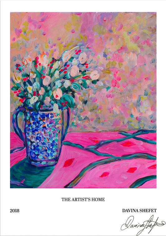 Signed Open Edition Print - The Artist’s Home, Blue Vase